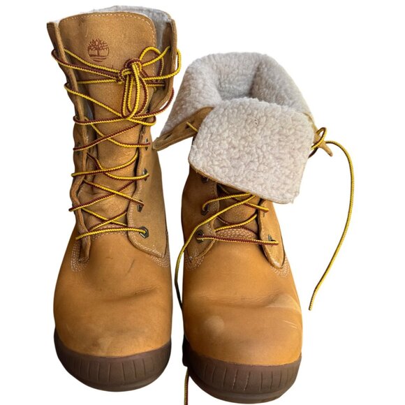 Timberland Women's Jayne Size 9.5M Brown Fold Down, Waterproof Boots - Picture 13 of 15